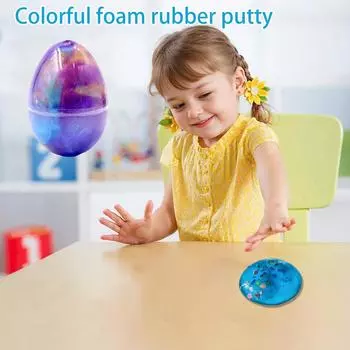 Слайм Яйцо Кристалл Грязь Небесный Слайм Цветной Сверкающий Резина Diy Низкий Бор Стандарт One Size