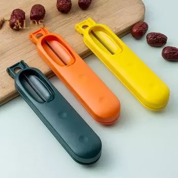Слайсер для красных фиников, пресс-тип, для удаления сердцевины, удобная ручка, легкий слайсер для красных фиников, средство для удаления семян вишни, кухонные гаджеты жёлтый