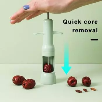 Слайсер для красных фиников, противоскользящий пластиковый корпус, тип пресса из нержавеющей стали, ручной инструмент для удаления сердцевины с красными финиками, вишневый питтер для удаления фруктовых косточек, кухонные гаджеты синий