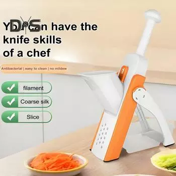 Слайсер для кухни, легкоочищаемый ломтерезка для картофеля, измельчитель, универсальный измельчитель овощей, профессиональные кухонные принадлежности для приготовления пищи серый