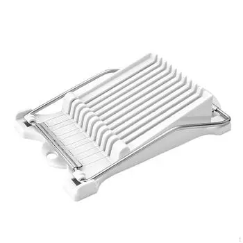 Слайсер для мяса на обед, 10 проволок, кухонный гаджет из нержавеющей стали для сырных яиц White белый