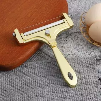 Слайсер для сыра из нержавеющей стали, регулируемая толщина, резак для масла и сыра, ручная терка, кухонный гаджет для мягкого полутвердого блочного сыра чёрный