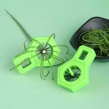 Слайсер для зеленого лука, 12 острых лезвий из нержавеющей стали, маленький резак для лука-шалота, измельчитель зеленого лука, резак для лука-шалота, кухонные гаджеты A