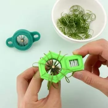 Слайсер для зеленого лука, 12 острых лезвий из нержавеющей стали, маленький резак для лука-шалота, измельчитель зеленого лука, резак для лука-шалота, кухонные гаджеты A