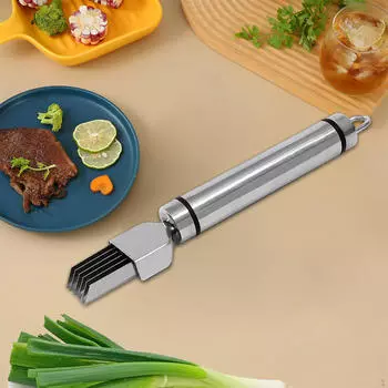 Слайсер для зеленого лука, компактный инструмент для салата из нержавеющей стали, шелковый нож, резак для зеленого чеснока для отеля