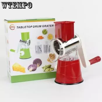 Слайсер Hand Rock Cone Измельчительная машина, кухонный артефакт Измельченный картофель красный