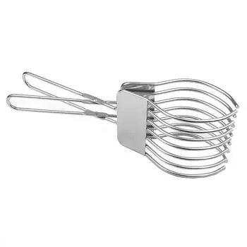 Слайсер из нержавеющей стали для ветчины, хлеба, барбекю, разделитель, зажим для хлеба, для дома, улицы, многофункциональный, портативный зажим для барбекю 1PCS серебряный