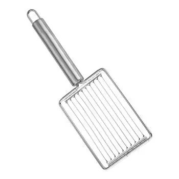 Слайсер из нержавеющей стали с эргономичной ручкой, нержавеющий, резак для помидоров и картофеля, разделитель для фруктов для кухни и использования на открытом воздухе