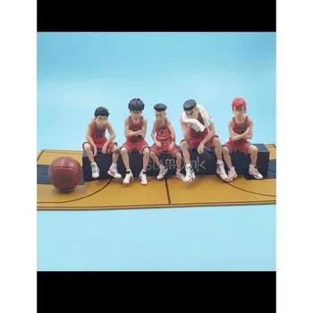 Набор из 5 предметов Slam Dunk, номерной знак для парковки, форма игрока, набор фигурок, набор фигурок автомобилей, коврик в комплекте, желтый коврик, 1 комплект, корейские аксессуары для автомобилей