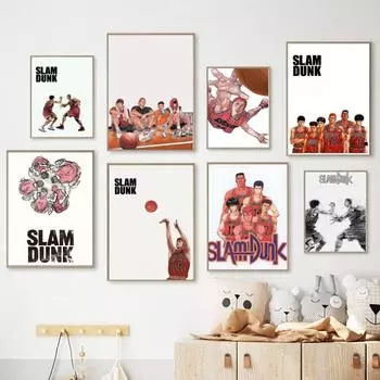 Slam Dunk Аниме Плакат Крафт Клуб Бар Бумага Винтажный Плакат Настенная Живопись Спальня Кабинет Наклейки 21*30cm No Frame