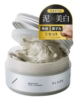 SLASH Pore Clay Pack CICA Face Wash Pore Pack Mud Peeling Blackheads Exfoliating Corner Plug Pack 90 г Квази-лекарство