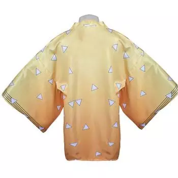 Slayer Demon Kimetsu No Yaiba Kamado Nezuko Kids Cosplay Costume Kimono Robes Agatsuma Zenitsu Coat Only,110cm