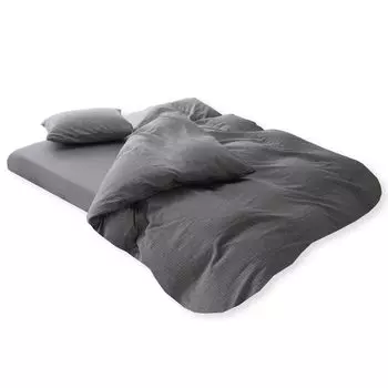 Sleep Tailor Сделано в Японии Комплект из 3-х предметов пододеяльника Одинарный льняной хлопковый пододеяльник Пододеяльник Наволочка Пододеяльник Льняной хлопок в полоску