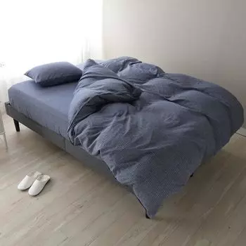 Sleep Tailor Сделано в Японии Льняной хлопковый пододеяльник Двойной льняной хлопковый пододеяльник Полосатый Популярный скандинавский простыня на кнопках Покрывало