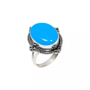 Sleeping Beauty Turquoise 925 Sterling Silver Ring V4528, Blue Ring, Oval Ring, Valentin s Day Gift, Gift For Her, Birthday Gift, Handmade Jewelry, Si
