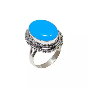 Sleeping Beauty Turquoise 925 Sterling Silver Ring V4350, Blue Ring, Oval Ring, Valentin s Day Gift, Gift For Her, Birthday Gift, Handmade Jewelry, Si