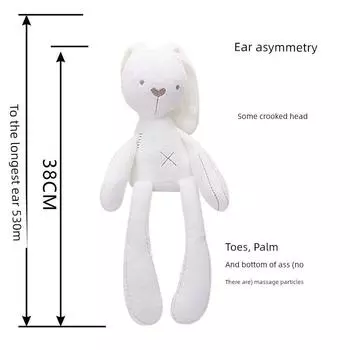 Sleeping Companion Doll Comfort Toy Sleeping Rabbit Baby Sleeping Doll Long Legs Bugs Bunny Muppet White short plush ugly adorable rabbit