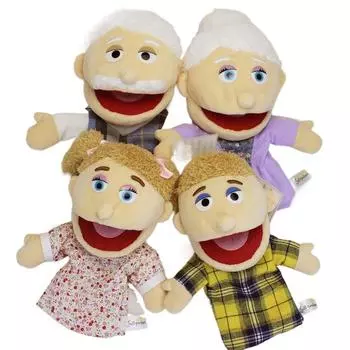 Sleeping Pillow Family Puppet Hand Doll Stuffed Toys Puppet Plush Toy Hand Puppet Plush Doll mother