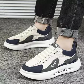 Sleeve casual shoes spring and autumn low-top shoes trendy color matching men s shoes retro thick-soled heightening shoes men s trendy shoes 39