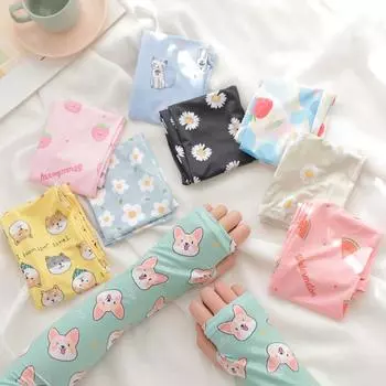 Sleeveless Gloves Summer Ice Silk Gloves Ice Silk Arm Sleeves Anti UV Sleeve Children Arm Sleeves Strawberry 2