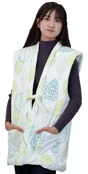 Sleeveless short boa Scandinavian cold protection leaf one size fits [Yurakuan] jacket, lining, pattern, women s, winter, (Nordic pattern, all)