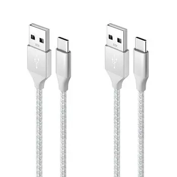 SLEIJAOOE USB-кабель типа C 1 м (Набор из 2) PS5 зарядка контроллера Switch шнур для зарядки QC3.0 быстрая зарядка высокоскоростная передача данных USB для