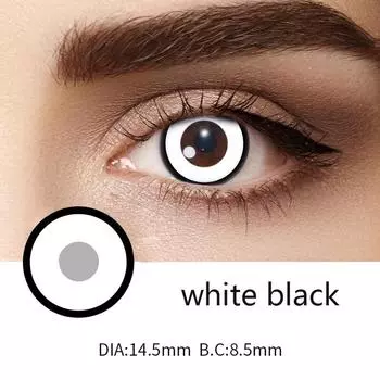 Слепой белый черный — цветные контактные линзы для косплея, глаза, аниме-линзы, красочные для вечеринки на Хэллоуин Purple