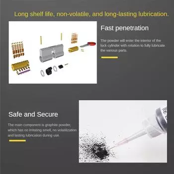 Слесарные инструменты Смазка для навесных замков Многофункциональная смазка для цилиндров замков Долгосрочного использования Влагостойкая Безопасная