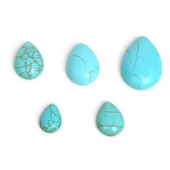 Слеза, капля воды, камень, синий, бирюзовый материал, кабошоны с плоской задней частью для изготовления ювелирных изделий своими руками 15x20mm 10pcs бирюзовый