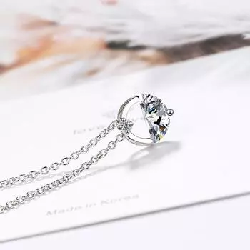 Слезы русалки пена ключичная цепочка студент простое творчество свежий 925 стерлингового серебра темперамент женское ожерелье Sne310 белый