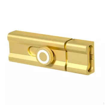 Slide Bolt Door Latch Aluminum Self Sticky Sliding Lock for Home Office Bathroom Bedroom 8cm Length золотой