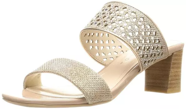 Slide Sandals Laser Cut Shiny Mule Sandals PGD cm 2E [Melmo] Women s 23.0 cm~23.5