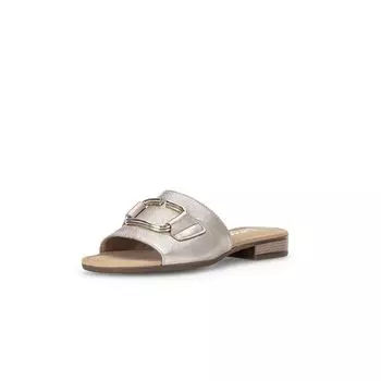 Slide Sandals Motif Flat Mules cm [Gabor] Women s 23.0 платиновый