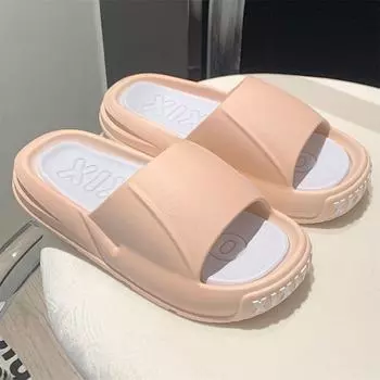 Slides Height Woman Slippers House Summer On Beach Shoes For Women 2024 Men Home Sandals Pink Indoor With Stylish B I Shoe 36