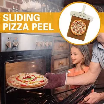 Sliding Pizza Peel Perfectly Transfers Pizza Peel Pizza shovel with handle Suitable for indoor and outdoor ovens