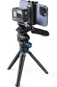 SLIK Smartphone Tripod SMOOTH VIDEO Equipped with Hand Grip for Video Rotating Smartphone Holder Compatible with Cameras Maximum Load Weight 1kg