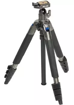 SLIK Tripod Sprint S110 BH GM Lightweight Aluminum 4 Stage Quick Shoe Type Gunmetal 107218 Gray