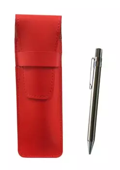 Slim cowhide pencil case red all metal mechanical pencil T23-ASR-9984SP