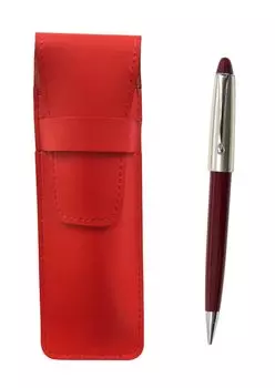 Slim cowhide pencil case red Neo ladies retro mechanical pencil set D-700 T23-ASR-700S
