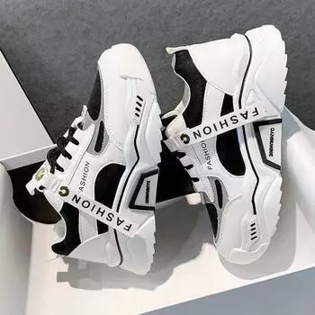 Slim Feet Dad Shoes Ins модные женские новые толстые кроссовки в стиле Гонконга 35 белый