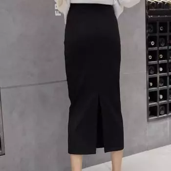 Slim Fit Professional Half Skirt A-line Skirts Women Pure Color Half Slips Dress For Girls Summer XXL-80cm