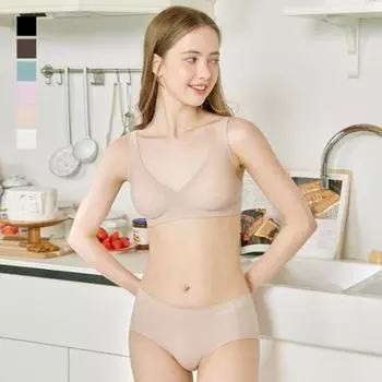 [SLIM] Комплект трусиков-бюстгальтеров Slim - 6 цветов Black: M.100