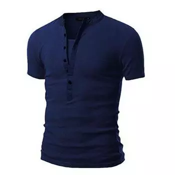 Slim Mens Fashion Fit V Neck Tshirt Muscle Tee Casual Tops Short Sleeve Blouse XL