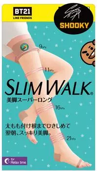 Slim Walk Beautiful Legs Super Long BT21 Design SHOOKY SM Size Compression Leggings