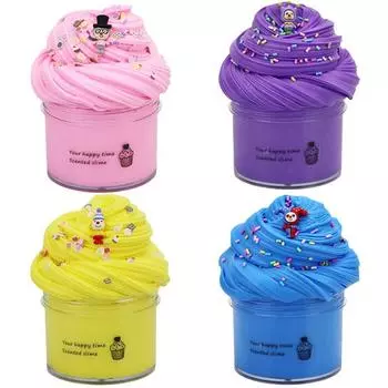 Slime Set with 4-Pack Butter Slimes Soft Slime Toys Safe Color Toys Super Soft and Non-Stick DIY Surprise Slimes