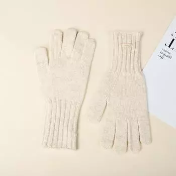 Slimming Wrist Guards Australian Wool Knitted Warm Gloves Simple Men and Women s Winter average size