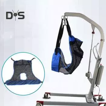 Слинг для переноса пациента на все тело, грузоподъемность 300 кг, регулируемый, дышащий, для инвалидов, прикованных к постели, для пожилых людей, для позиционирования кровати, для помощи при купании, сетчатый ремень чёрный