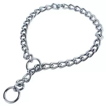 Slip Collar Snake Chains Metal Silver Dog Chain for Pet Dog Stainless Steel Training Choker Chain Silver