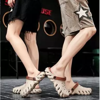 Slip-resistant Sandals Man Beach Shoes Eva Rubber Low Price Summer Slippers for Men Sale Original 2024 Style Fashion Mascullino 36-37