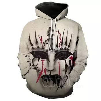 Slipknot Mask Cool Hoodie для мужчин и женщин, свитшоты с 3D-принтом, модные повседневные свободные пуловеры с капюшоном S